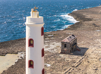 Lighthouse on the rugged coast of Bonaire