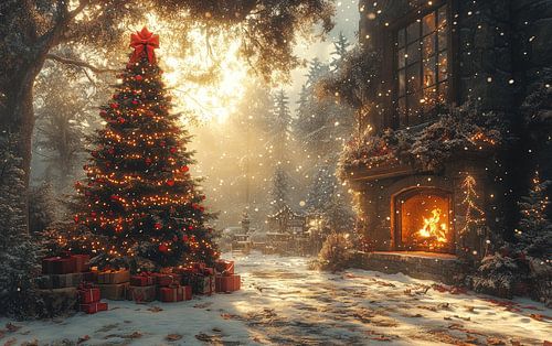 Gemütliches Weihnachts-Wohnzimmer