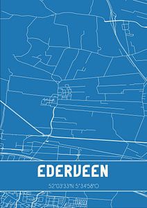 Blauwdruk | Landkaart | Ederveen (Gelderland) van Rezona