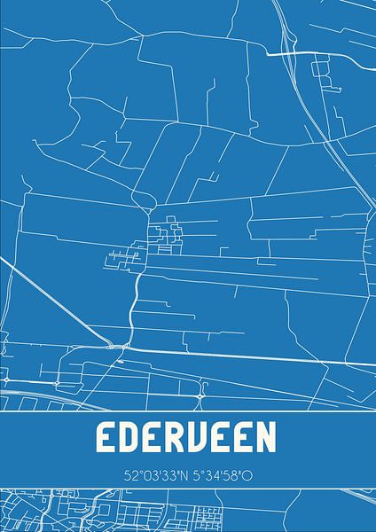 Blueprint | Map | Ederveen (Gelderland) by Prints of Place