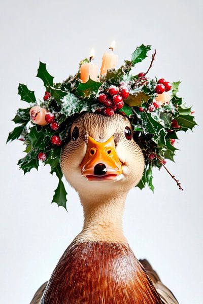 Christmas duck by Poster Art Shop