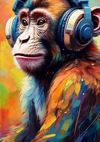 Portrait moderne du singe