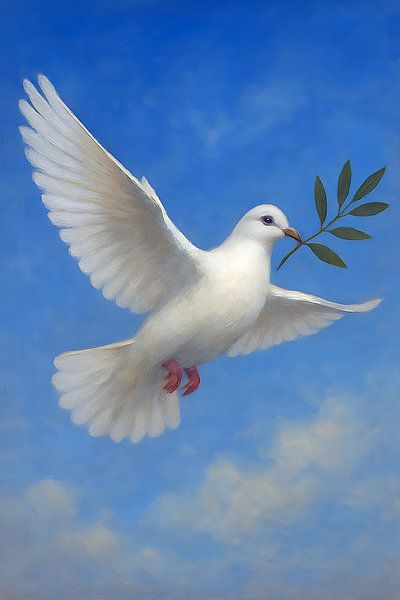 Peinture de la colombe de la liberté. par Johannes