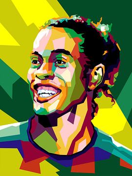 Ronaldinho geweldige pop-art WPAP-trend van miru arts