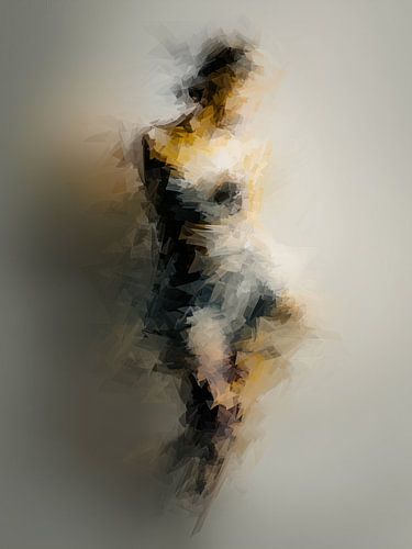 Abstract Female Silhouette - Soft Shapes in Neutral Shades