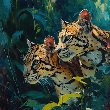 Schilderij Ocelots