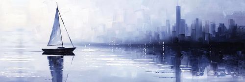Abstracte Geometrische Zeilboot