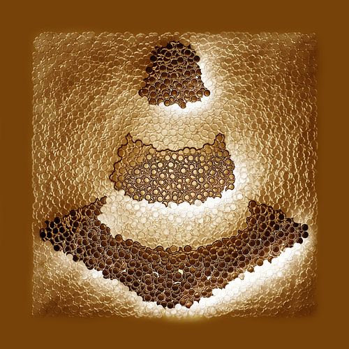 Abstract Stijl Rondjes Bruin