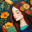 Bloemen Vrouw van Blikvanger Schilderijen thumbnail
