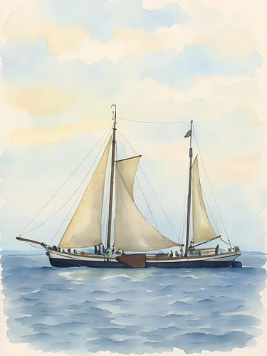 Tweemaster met platte bodem