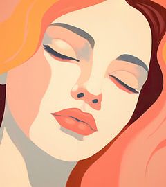 Modern Portrait by Abstract Painting