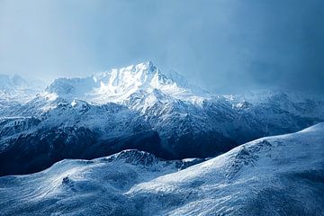 Alpen met sneeuw in de winter illustratie van Animaflora PicsStock