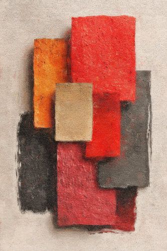 Autumn layers in red and grey