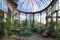 Abandoned and dilapidated conservatory of a castle