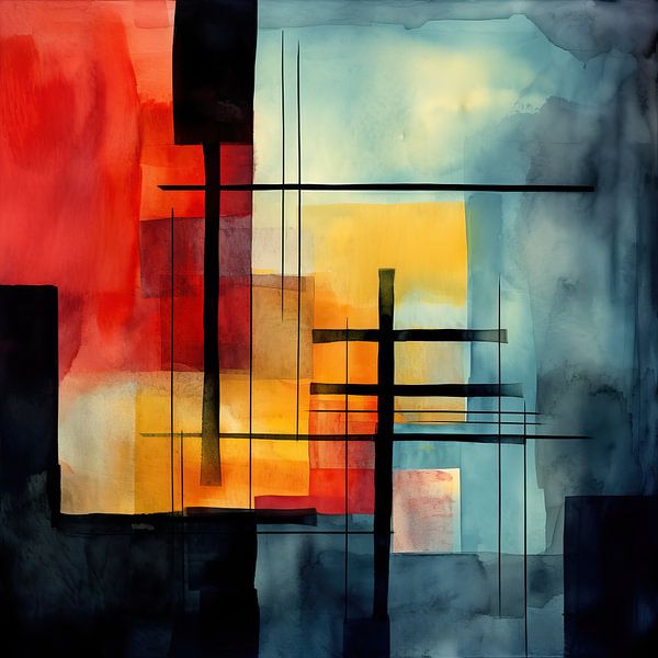 Transparant schilderij 116945 van Abstract Schilderij