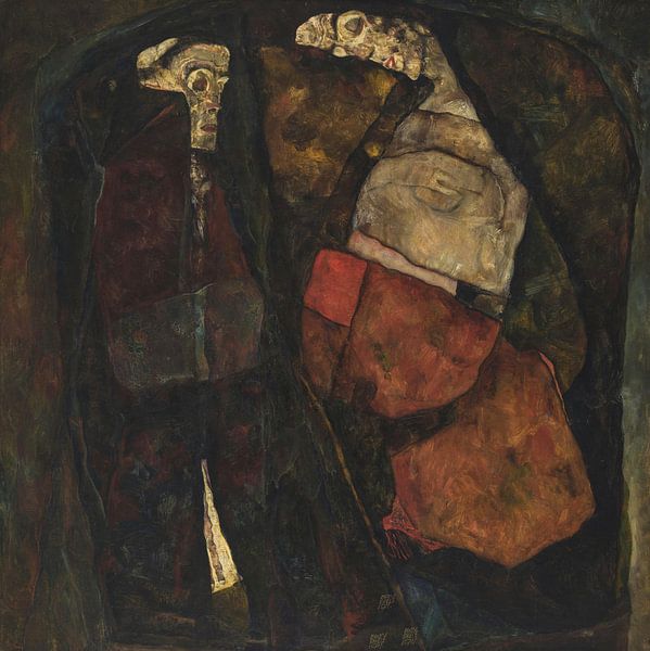 Zwangere vrouw en dood (Moeder en dood), Egon Schiele van All the Masters