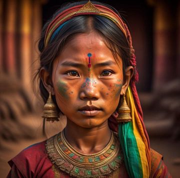 Girl in Myanmar by Gert-Jan Siesling