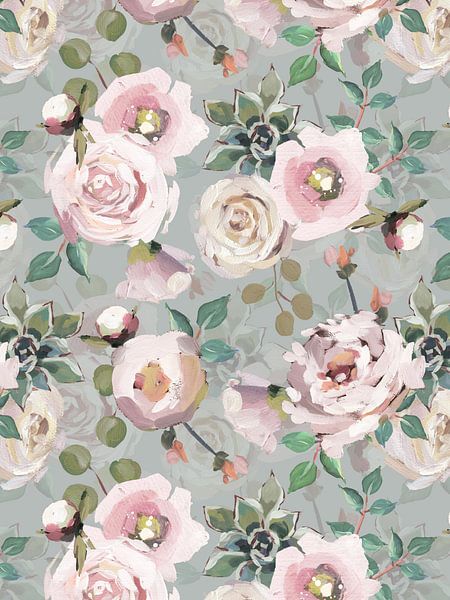 Monet Rosen Teich von Floral Abstractions