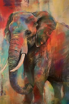 Portret van een olifant van Bert Nijholt