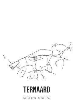 Ternaard (Fryslan) | Carte | Noir et blanc sur Rezona