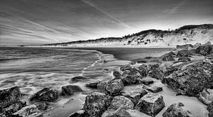 Plage de la mer du Nord Brouwersdam, Zélande sur Rob van der Teen