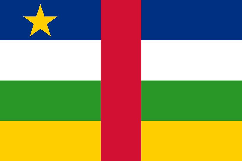 Die Flagge der Zentralafrikanischen Republik wurde 1958 offiziell angenommen. von de-nue-pic