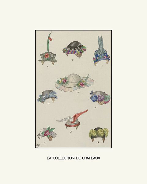 La collection de chapeaux - The hat collection | Art Deco mode prend by NOONY