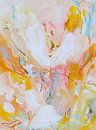 Delicate Daisies - warm pastel abstract and hand-painted by QEIMOY thumbnail