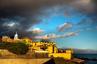 View of old castle Fortaleza de Sao Tiago in Funchal, Madeira, Portugal