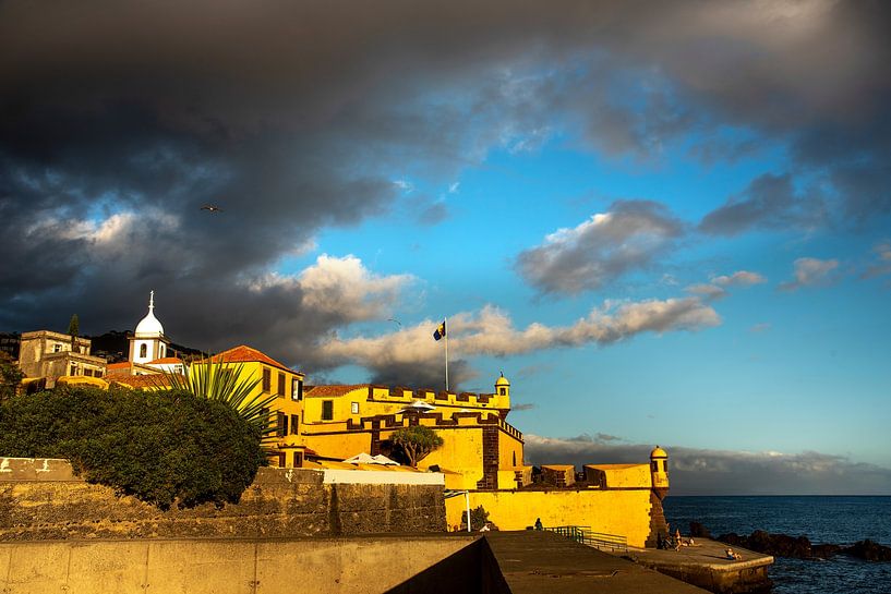 View of old castle Fortaleza de Sao Tiago in Funchal, Madeira, Portugal by Barbara Merlone