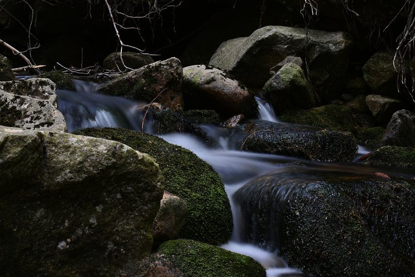 Steine, an denen Wasser vorbeifließt von Joard van den Ende