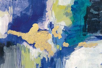 Fonkeling Abstract III Blue Crop, Silvia Vassileva van Wild Apple