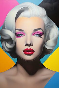 Marilyn Monroe - Brushstrokes of Glamour van PixelMint.