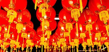 Rode lantaarn dakdecoratie om Chinees Nieuwjaar te vieren 3 van kall3bu