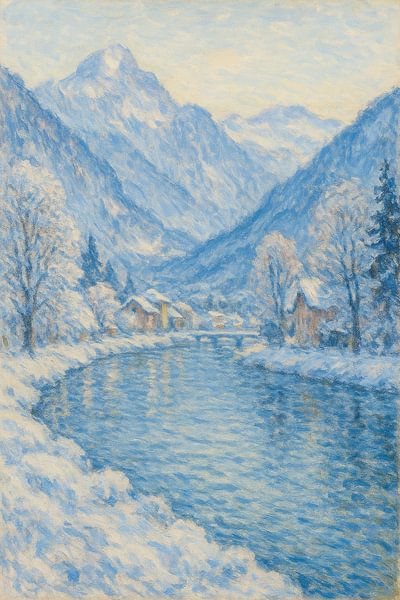 Winterfluss in den Alpen von Travel Shop