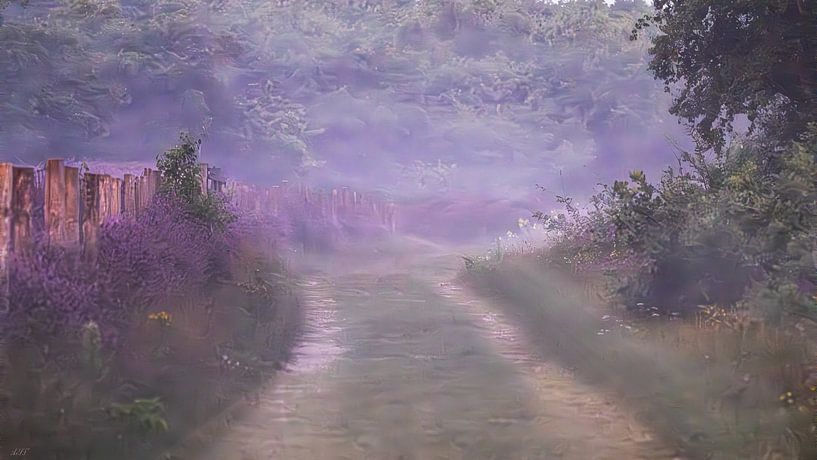 Heide in mist van Alida van Luijn-Toet