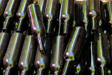 Wine bottles ready to be filled by Photoned