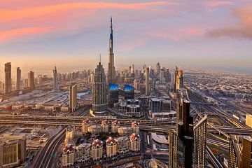 Dubai at sunrise by Dieter Meyrl