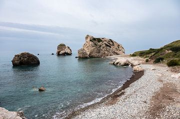 De rots van Aphrodite in Cyprus van Werner Lerooy