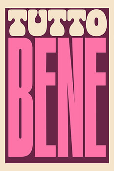 Tutto Bene – Italienische Typografie in Pink
