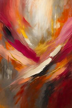 Golden Elegance in Pink Impressions