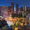 Rotterdam Blaak night panorama by Jeroen Lagerwerf