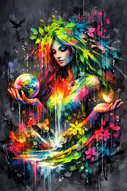 Neon Earth Spirit – Cosmic Nature Energy von ButterflyPix