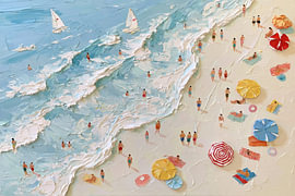 Journée estivale à la plage : la joie sur Imagine