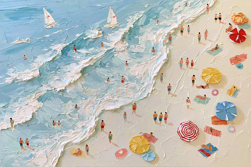 Sommerlicher Strandtag voller Freude