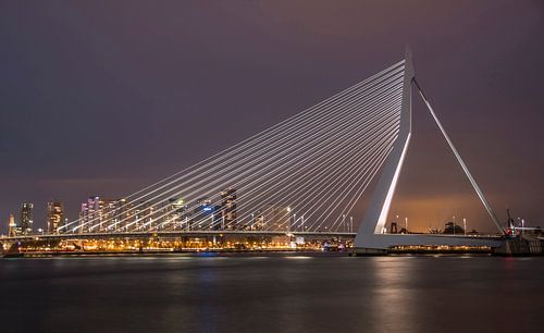 Erasmusbrug Rotterdam by night