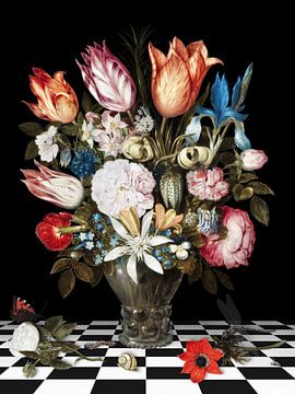 Flowers in a Glass Vase - the remix van Marja van den Hurk