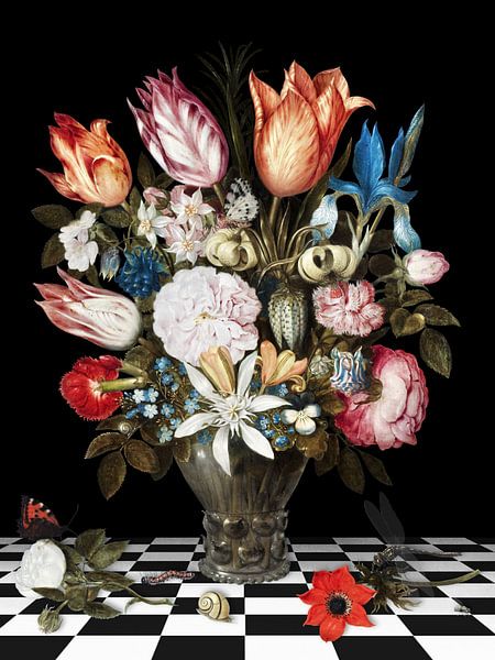 Flowers in a Glass Vase - the remix par Marja van den Hurk