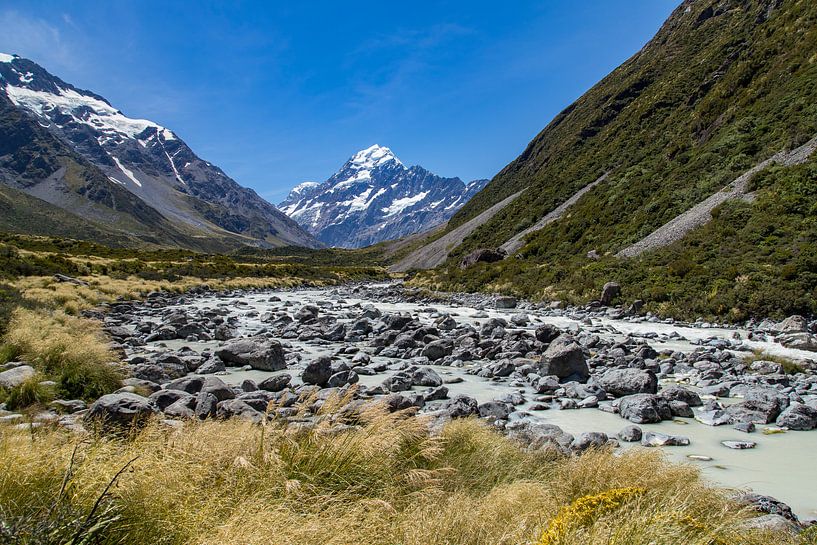 Hooker Valley Track, Mt Cook, Nieuw Zeeland van Willem Vernes