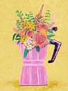 Machine à café espresso avec fleurs par Raissa Oltmanns Aperçu